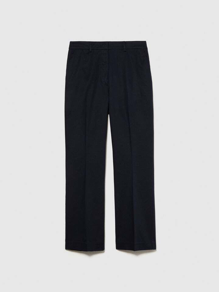 High-waisted trousers - women's high-waisted trousers - Dark Blue | Sisley image number 6